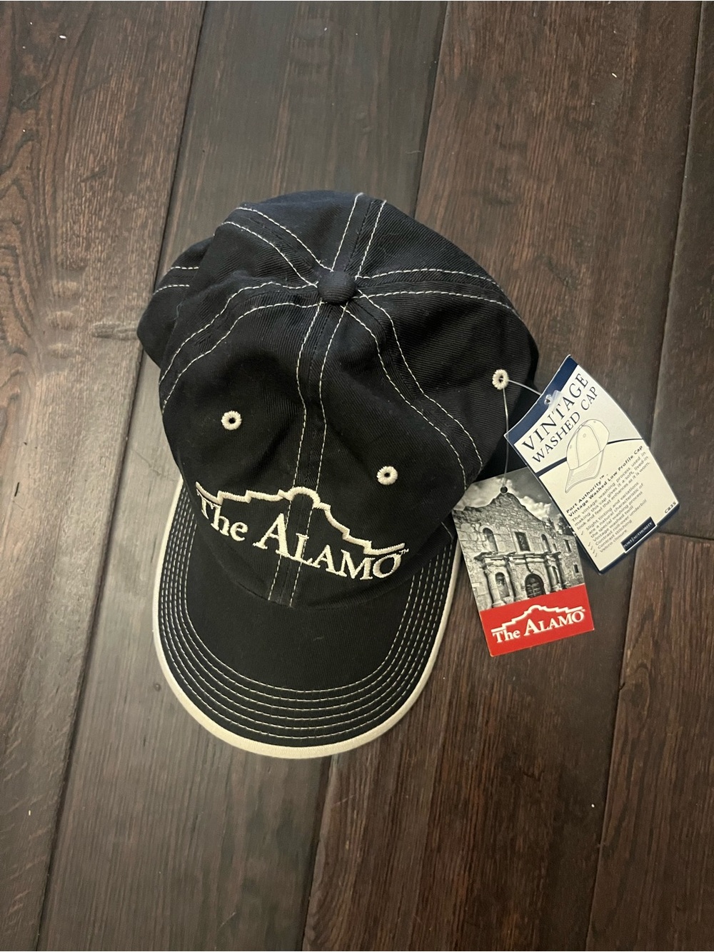 NWT The Alamo Port Authority Vintage Washed Contrast Stitch Cap Hat